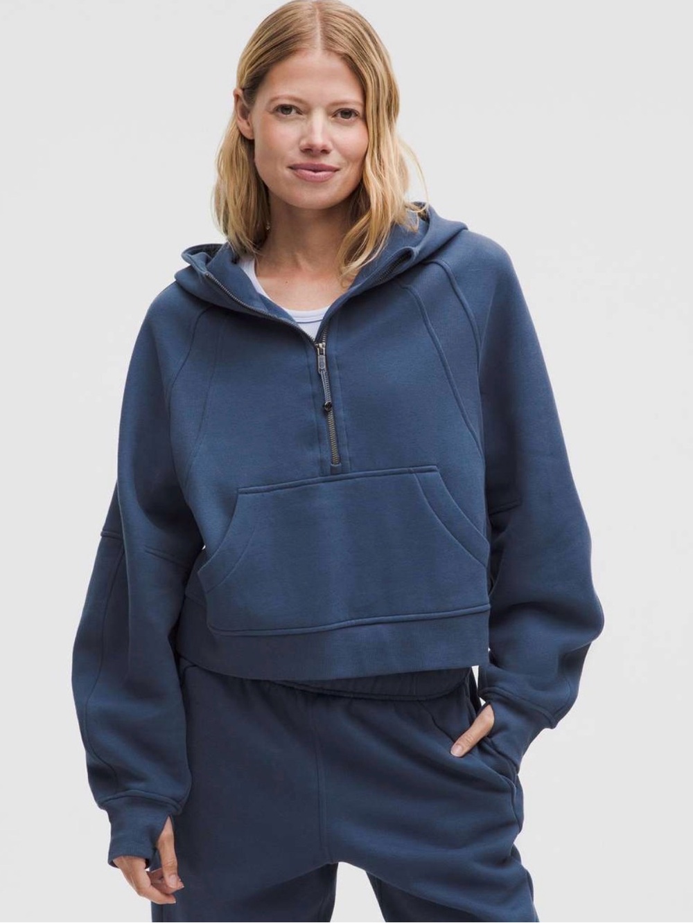 Women's lululemon Navy Jupiter Links Golf Club Scuba Oversized Half-Zip Hoodie